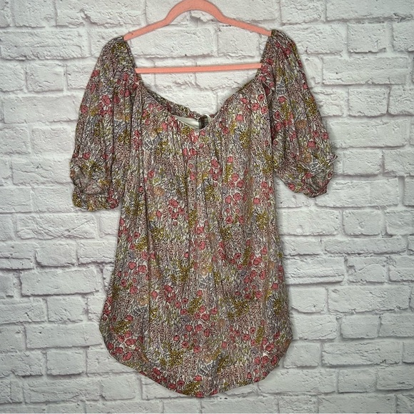 Free People Floral Mini Dress with Puff Sleeves - Picture 3 of 12